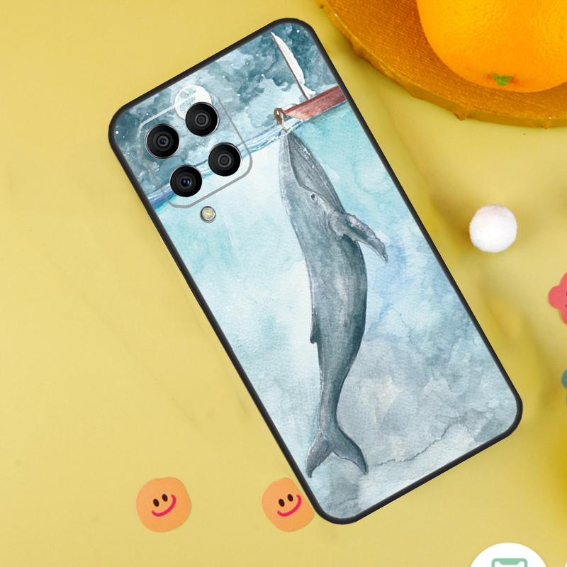 Cartoon Whale Case For Samsung Galaxy M15 M35 M55 M11 M14 M34 M54 M31 M13 M53 M51 M12 M32 M52 M16 M36 M56
