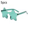 5 Bucăți Ochelari de Soare Stea Ochelari Colorati Stea Transparenți Culoare Bomboană Ochelari de Soare Bărbați Femei Accesorii Foto Petrecere de Zi Aniversară Cosplay