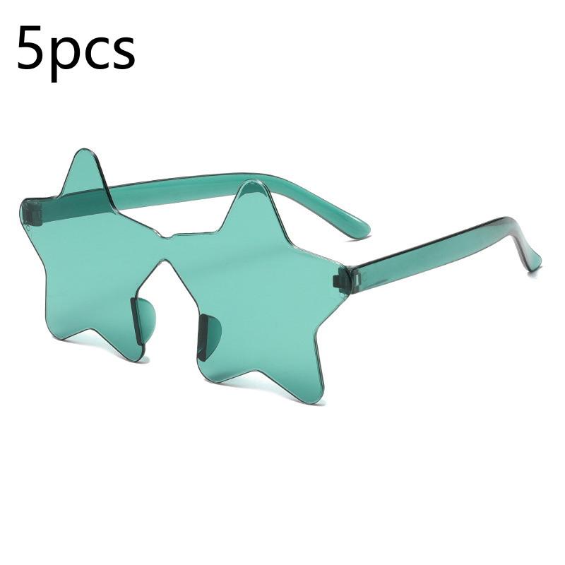 5 Bucăți Ochelari de Soare Stea Ochelari Colorati Stea Transparenți Culoare Bomboană Ochelari de Soare Bărbați Femei Accesorii Foto Petrecere de Zi Aniversară Cosplay