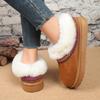Foreign trade large size thick sole heightening one pedal ethnic style piled thickened warm cotton shoes 2025 autumn and winter women's shoes