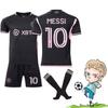 Miami Messi 10 Mls Fußballtrikot Set Heim Auswärts Schwarz Rosa Polyesterstoff Beinhaltet Trikot Hose Socken