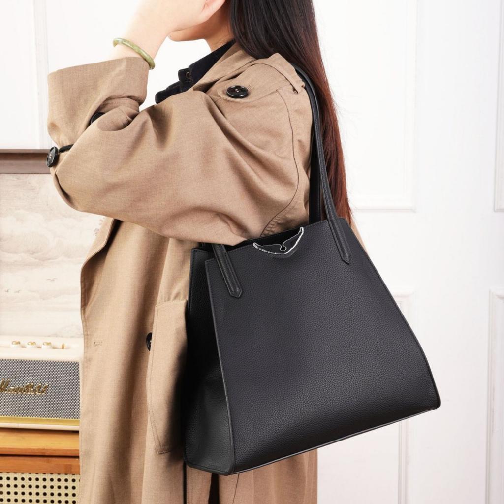 New Large Capacity Tote Bag for Women Single Shoulder Handheld Simple Commuter Bag