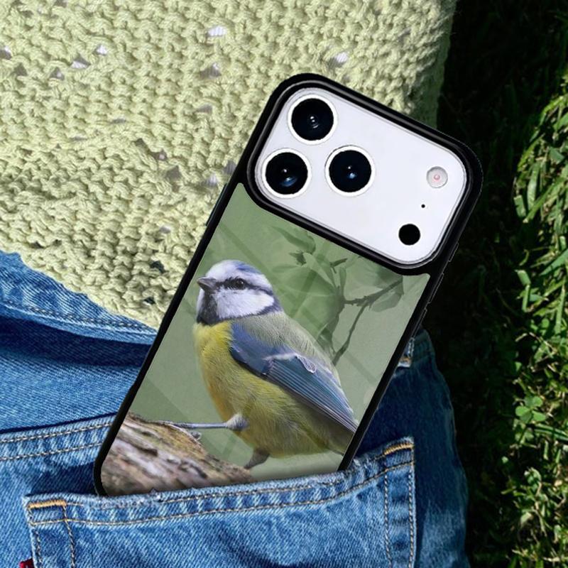 Garden Birds Blue Tit phone case cover Compatible with for IPhone 17air 16e 15 14 13 12 11Pro Max 17 Air