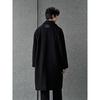 GXG Men's Black 3D Embossed Long Overcoat