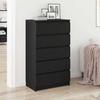 Drawer Cabinet in Black Oak Look 60 x 36 x 103 cm