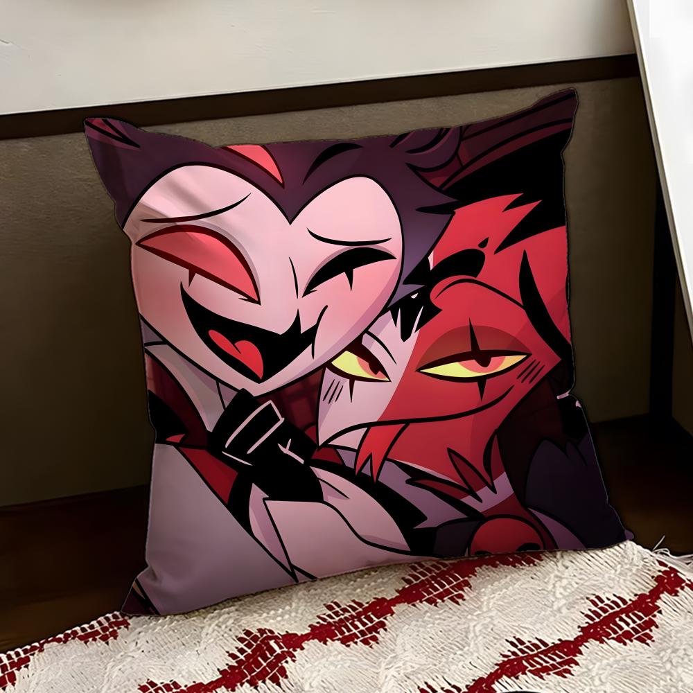 Anime HHelluva BBossS Cushion Cover Reversible Soft Durable Pillow Cover Home  Car MultiScene Use for Daily Comfort