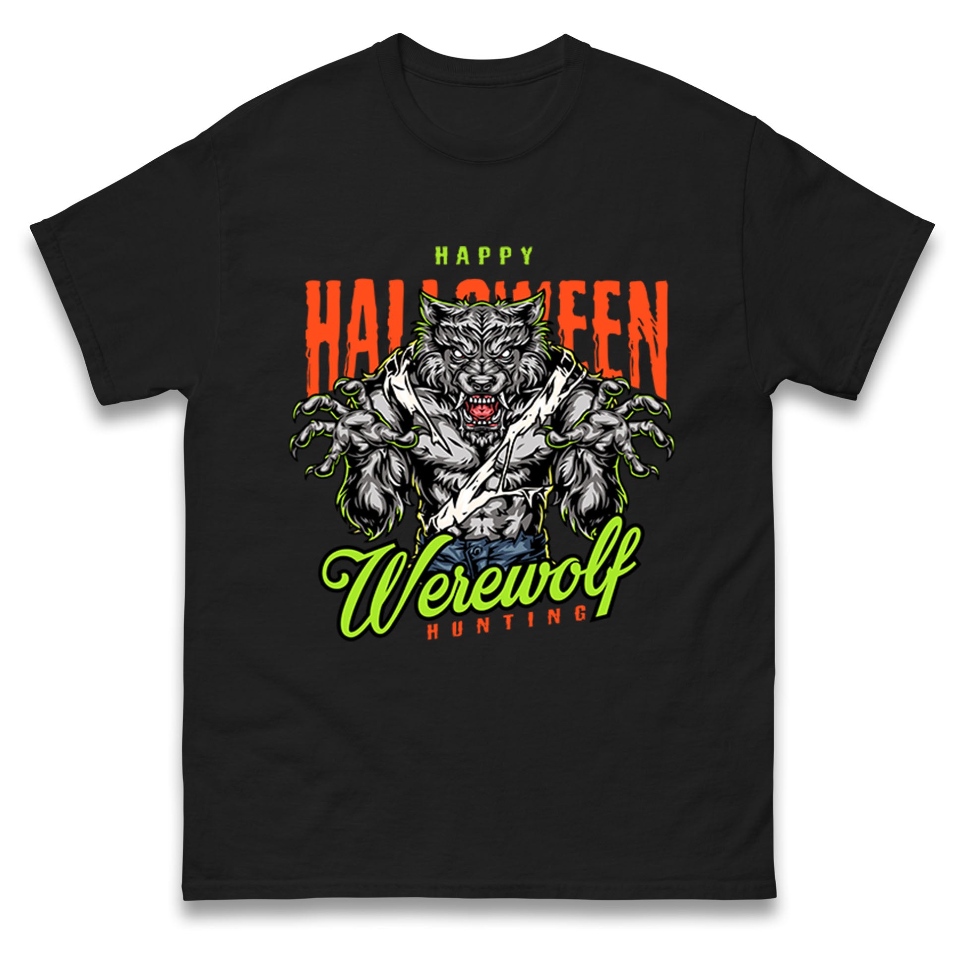 Happy Halloween Werewolf T Shirt Tshirt Mens Womens Unisex Tops Tees M