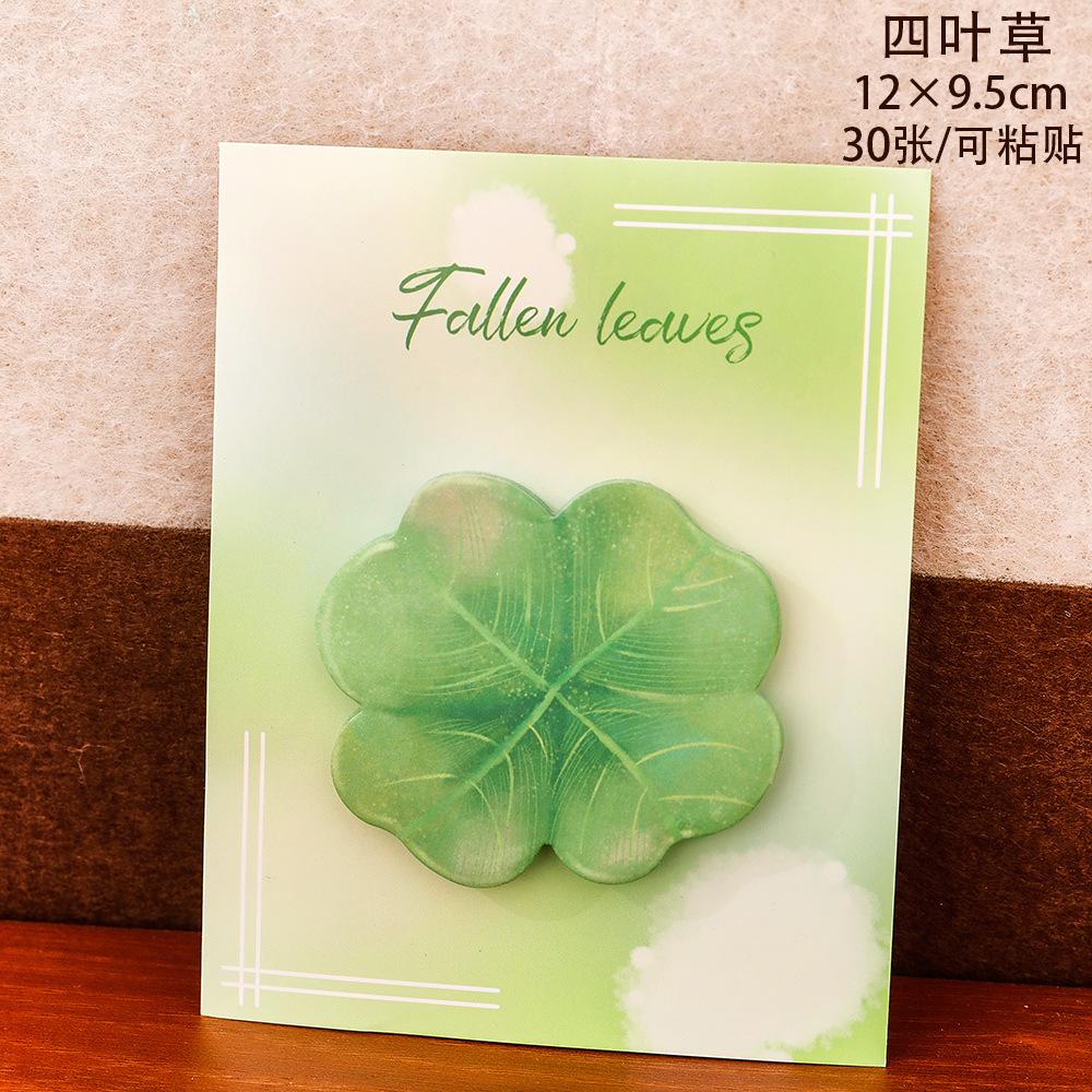 30 sheets Simulated Leaf Sticky Notes for Students with Good Looks, Maple Leaf Message Notes, Cute Leaves, N Times Sticky Notes