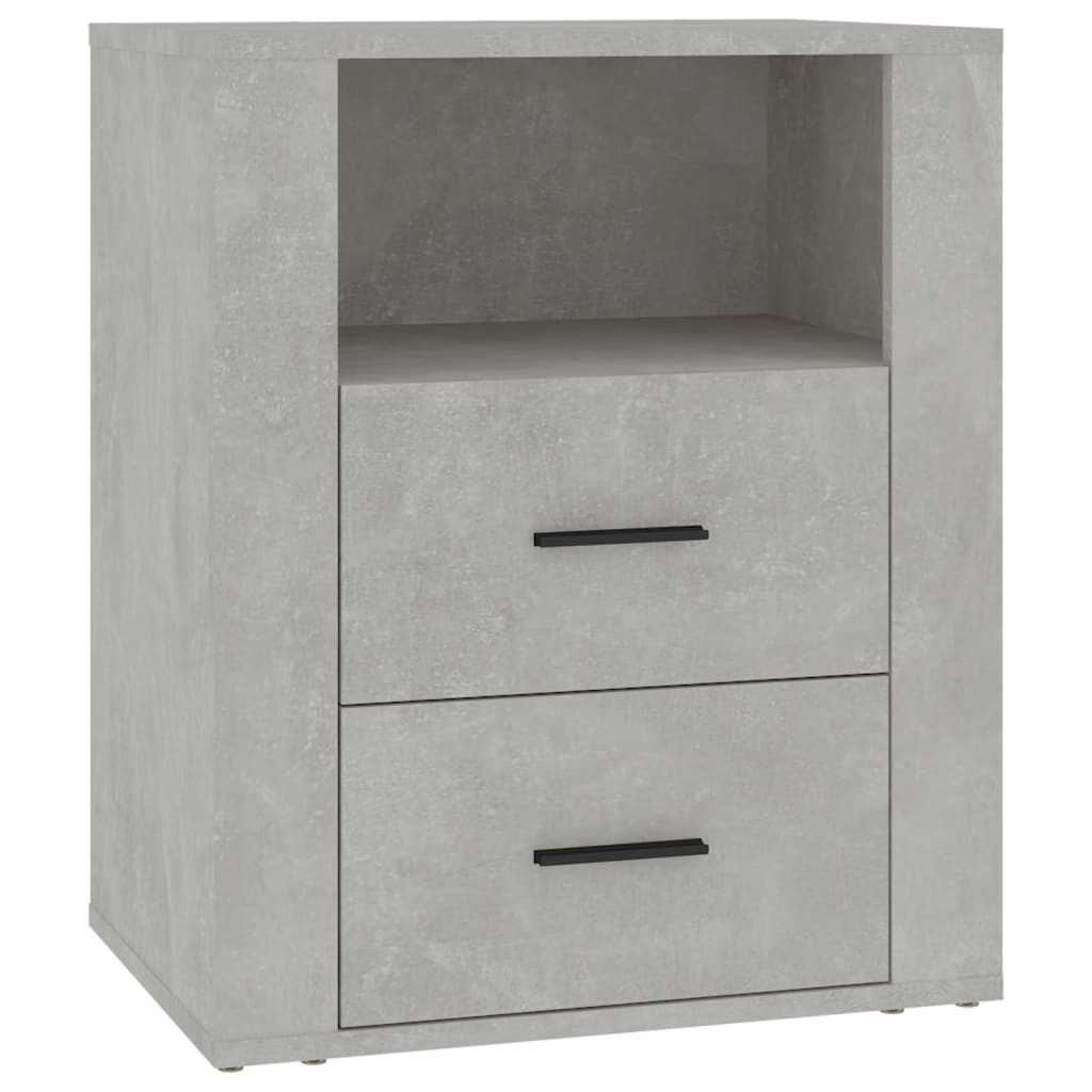 Nightstand Concrete Grey 50 X 36 X 60 Cm Engineered Wood