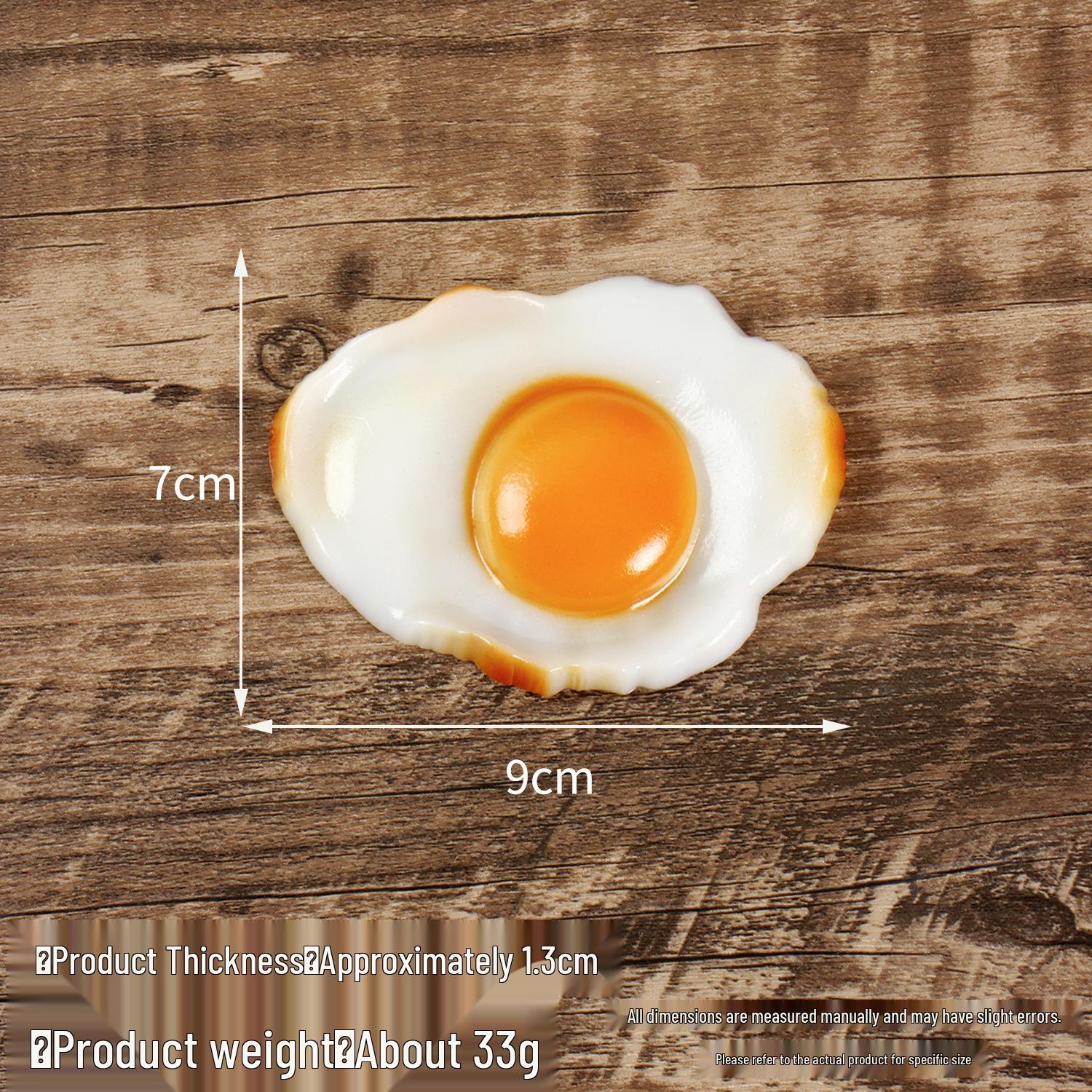 

Large PVC Fried Egg Keychain Pendant - Simulation Food Photography Prop