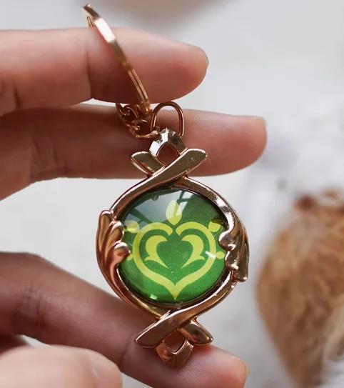 Genshin Impact Court Of Fontaine Vision Furina Weapon Chinese Game Periphery Glass Model Keychain Car Pendants Collectible Toy
