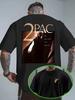 A Must-have for Hip-hop Fans 2PAC's Classic Album "ME AGAINST THE WORLD" Printed Men's T-shirt Pure Cotton Couple Streetwear Top