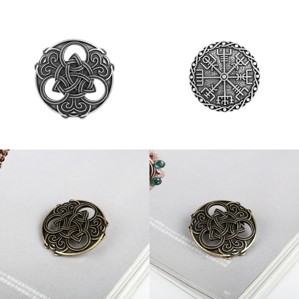 Celtic Knot Brooch With Electroplated Finish For Casual Daily Wear