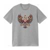 Patriotic Polish White Eagle Folk Art Floral Print Casual T Shirt vintage Washed Unisex Breathable Versatile homme graphic