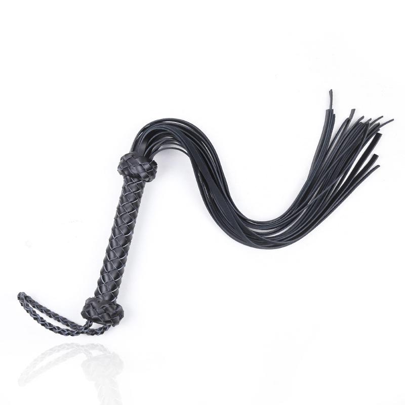 Adult Leather Flirting and Domination Whip - Cowhide and Horsewhip Restraint Toy