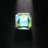 Anello Quadrato di Lusso di Nicchia Anello Esagerato di Alta Gamma Apertura Regolabile Accessori da Donna Anello