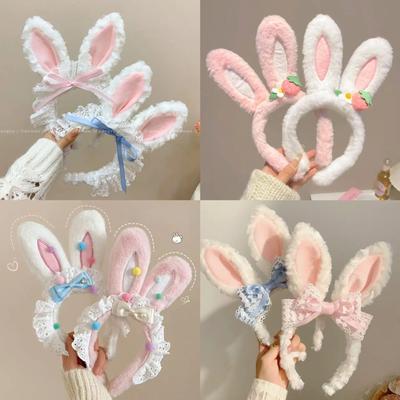 Party Props Hairband Charming Rabbit Ear Headband Easter Headband Playful Lolita Cosplay Headwear For Easter Egg Hunt Shows