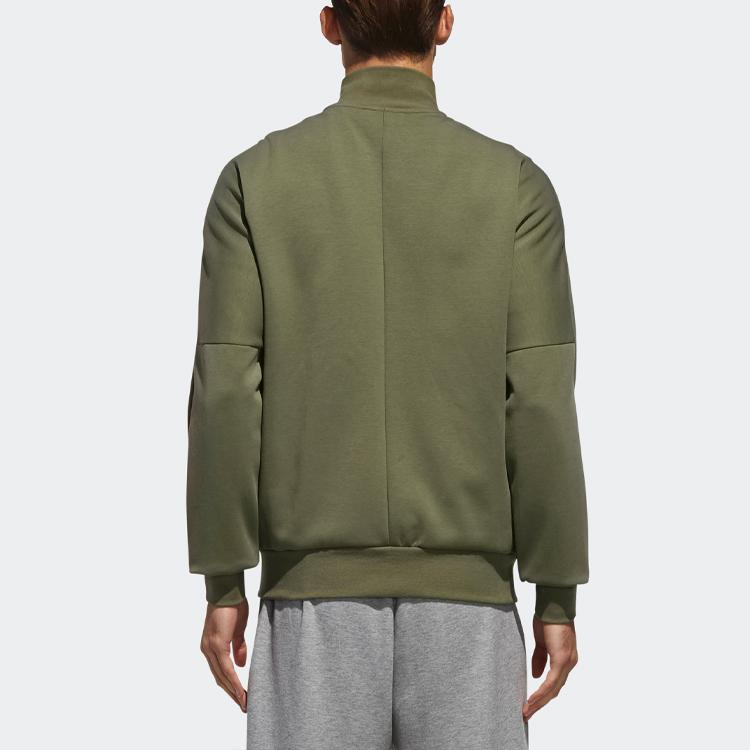 Adidas Jackets Men's Basic Green Stand Collar Moderate Instructor DM5190