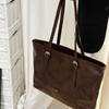 Premium Retro Large Capacity Commuter Tote Bag Oil Wax Leather Shopping Travel Underarm Portable Messenger Shoulder Bag