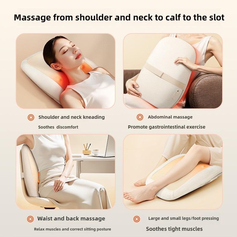 Wireless Chair Massage Machine Cushion Back Waist Multi-purpose Up and Down Move Warm Massager Pad Ultra-thin Car Use Home