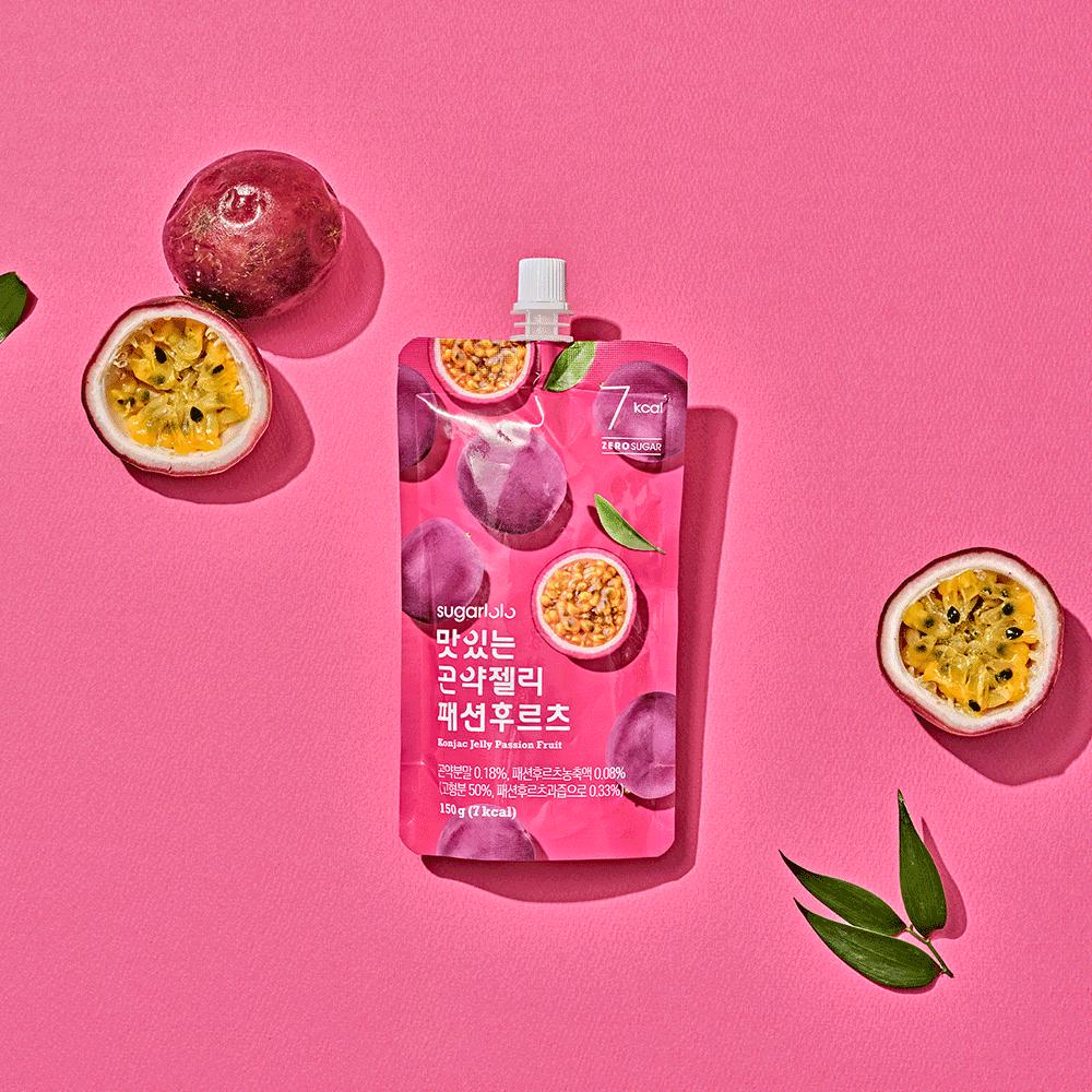 Sugarloro Konjac Jelly Passion Fruit 1 Box (150g x 10 Packs)