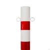 Bollard Post 30'' Height Driveway Barrier Red and White Parking Warning Column for