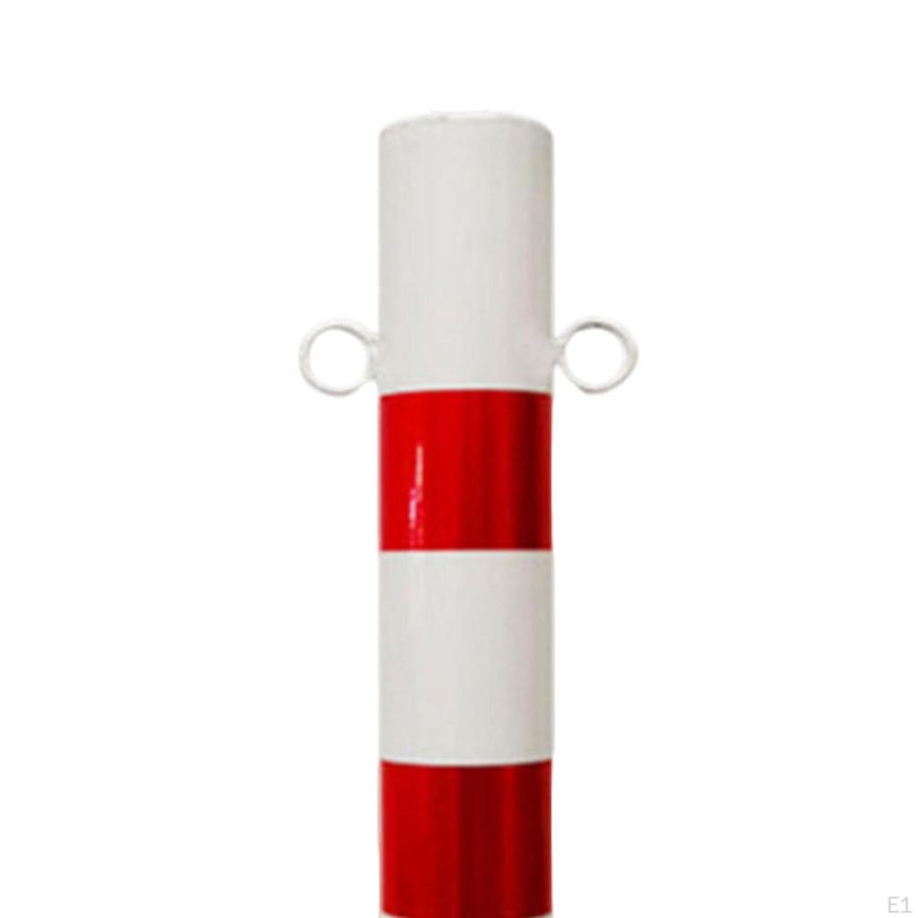 Bollard Post 30'' Height Driveway Barrier Red and White Parking Warning Column for