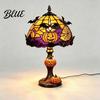 Fall Seasonal Display Halloween Pumpkin Bat Table Lamp Stained Glass Reading Light Gothic Decor Cozy Nightstand Light for Bedroom Bookshelf Unique