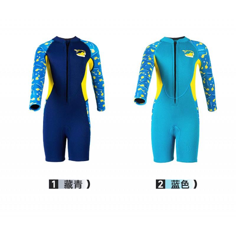 Children's Diving Suit 2.5MM One-piece Long-sleeved Shorts Warm Boys Snorkeling Surfing Cold-proof Jellyfish