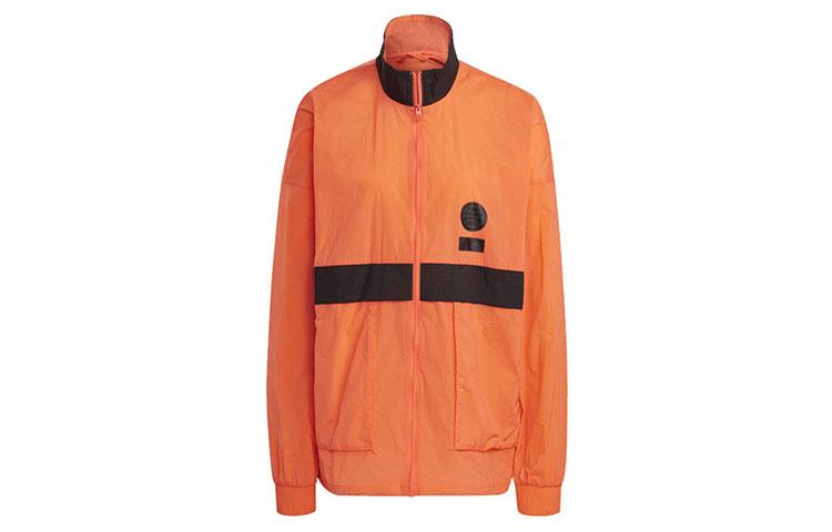 Adidas Jackets Men s Orange Yellow Stand Collar Moderate Other GU1757 L