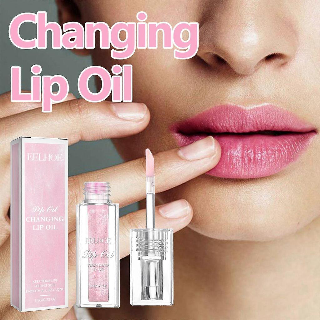 EELHOE Color Changing Lip Oil Reduces And Smooths Fine Lines On Lips, Moisturizes And Prevents Dry Cracking And Color Changing Lip Care