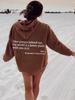 European Size Kangaroo Pocket 'You Are Enough' Hoodie - Autumn/Winter Long Sleeve Plus Velvet Sweatshirt