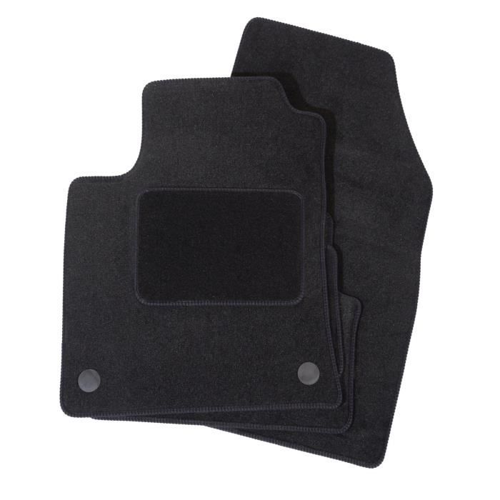 Tapis De Sol Noir Velours - J&amp;J AUTOMOTIVE - Renault Clio 5 - Sur Mesure - Antidérapant - Imperméable