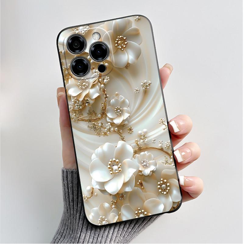 

For Doogee Note 58 Pro Case Luxury Fashion Butterfly Flowers Pattern Black Soft TPU Silicone Phone Back Cover Shockproof Casing Doogee Note 58