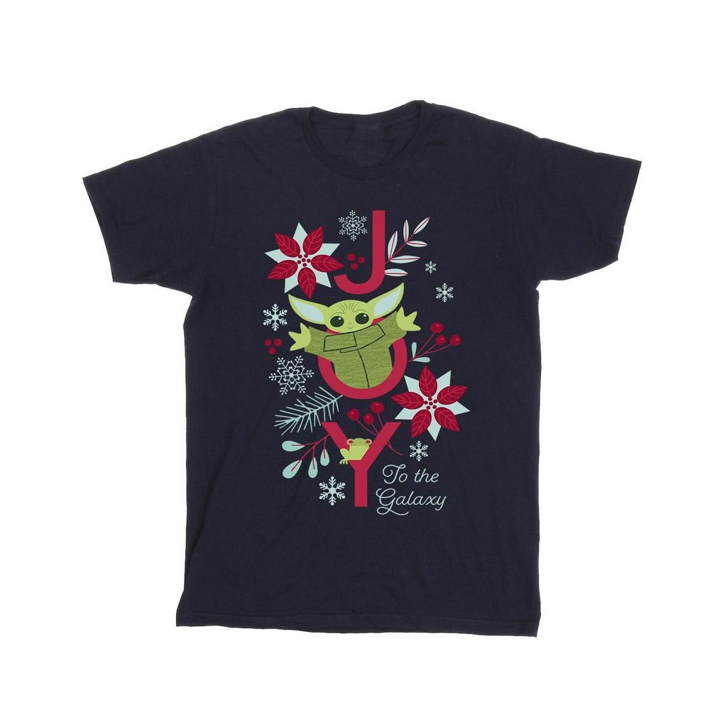 Star Wars Mandalorian Girls Joy To The Galaxy Cotton T-Shirt