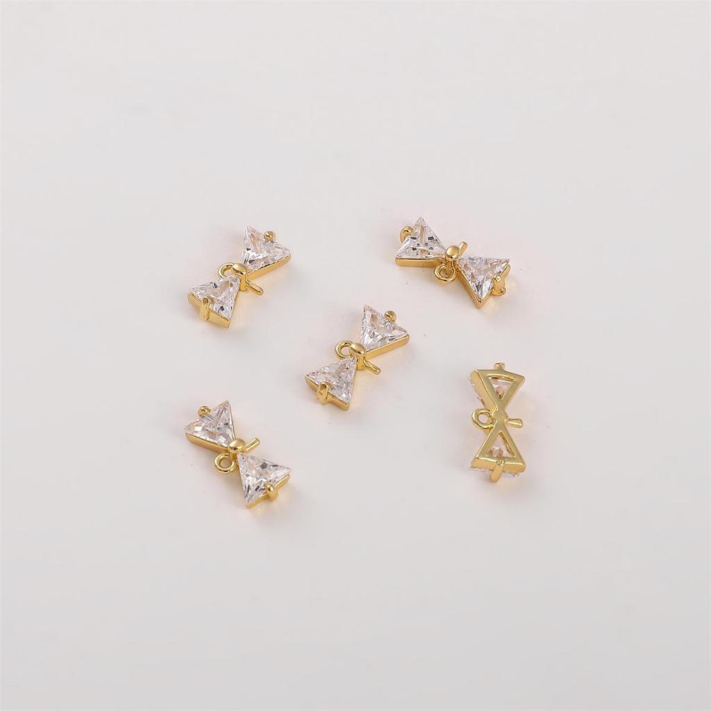 12mm Copper Bow Tie Shape Pendant For Jewelry Making DIY Bracelet Necklace Earring