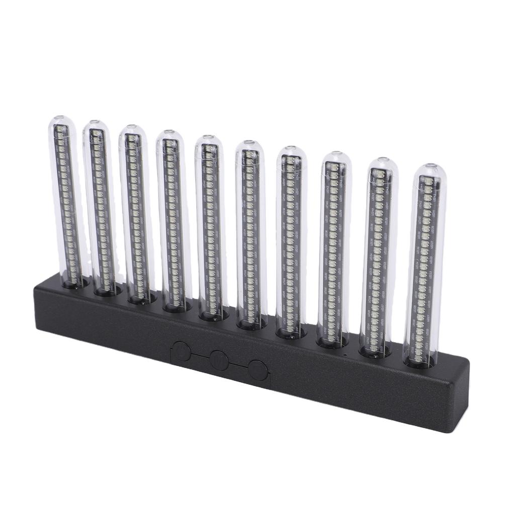 RGB Sound Pickup Light 10 LED Light Tubes 250 Pixels Dynamic Audio Visualizer Adjustable Colorful Rhythm Light Bar