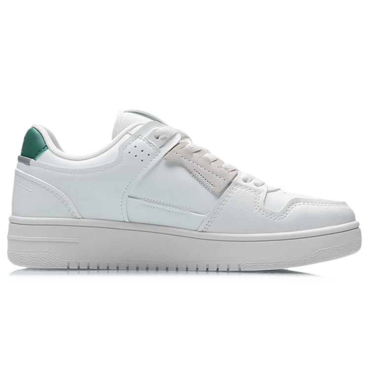 Li Ning Tianji Collection Slip Resistant, Abrasion Resistant, Lightweight Low top Skateboard Shoes Women's White Green AGCP362-15