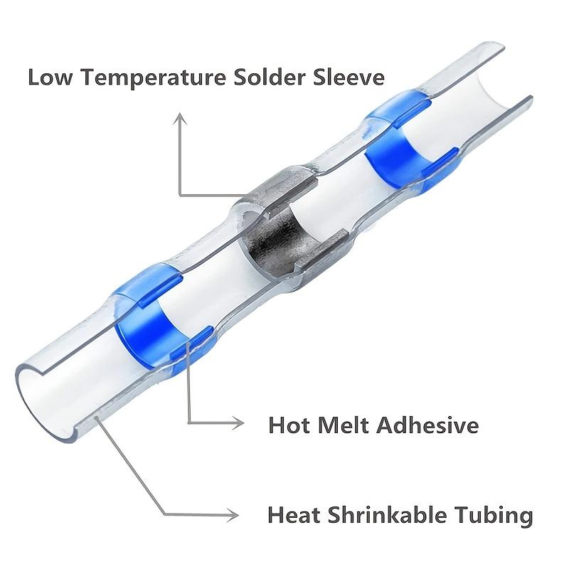 80pcs Solder Ring Heat Shrinkable Terminal, Insulated Wire Connector Terminal Solder Ring Heat Shrinkable Middle Tube Solder