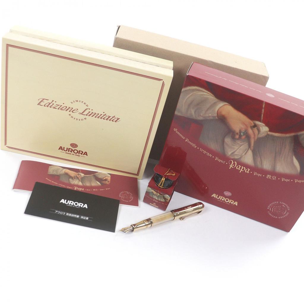 Excellent AURORA  fountain pen Pope Limited Edition 2004, 1919 pieces gold Used