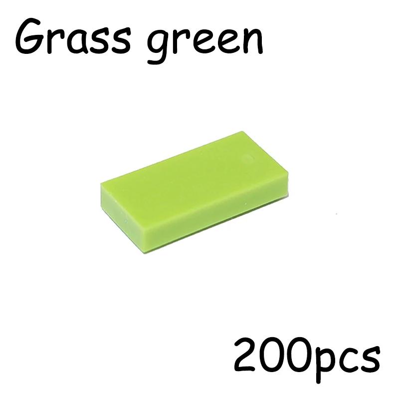 200PCS MOC Assemble Particles 3069 30070 1x2 Bricks Flat Tile Smooth 1*2 Building Blocks DIY Educational Creative Toy for Kids