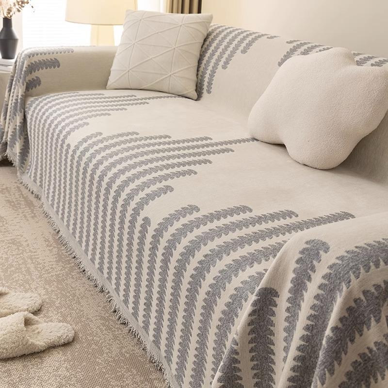 Chenille Sofa Towel Four Seasons Universal Sofa Cushion All-Inclusive Full Covered Cloth Cover Non-Slip Simple Anti-Scratching Double-Sided Universal