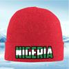 Nigeria flag style wordmark design Unisex Women Unisex Knitted Hat Beanie Pullover Cap Winter Thermal Warm Christmas Outdoor C