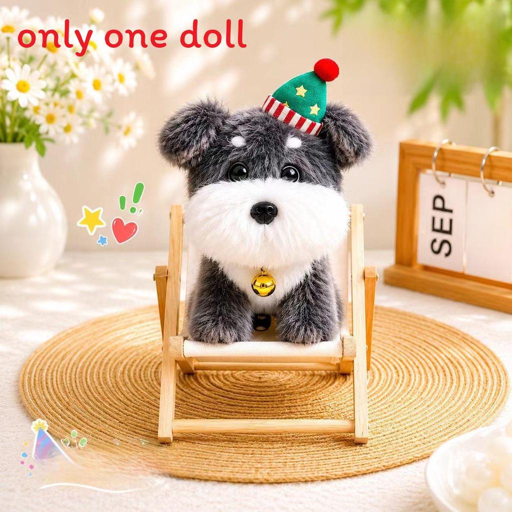 Plush Dog Christmas Ornament With Pp Cotton Filling Perfect For Holiday Decor Gift For Kids