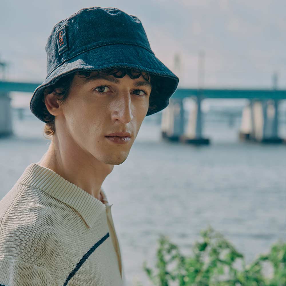BROMPTON LONDON 1975 Denim Bucket Hat - Indigo (P245Aha205)