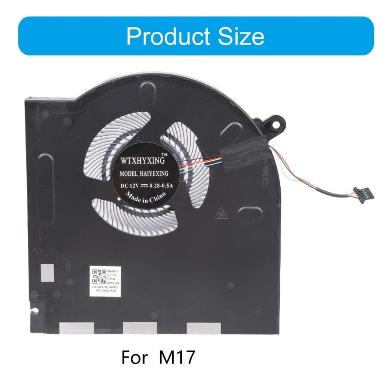 Replacement CPU GPU Cooling Fan For M17 P45E Laptop Optimized Thermal Dissipation