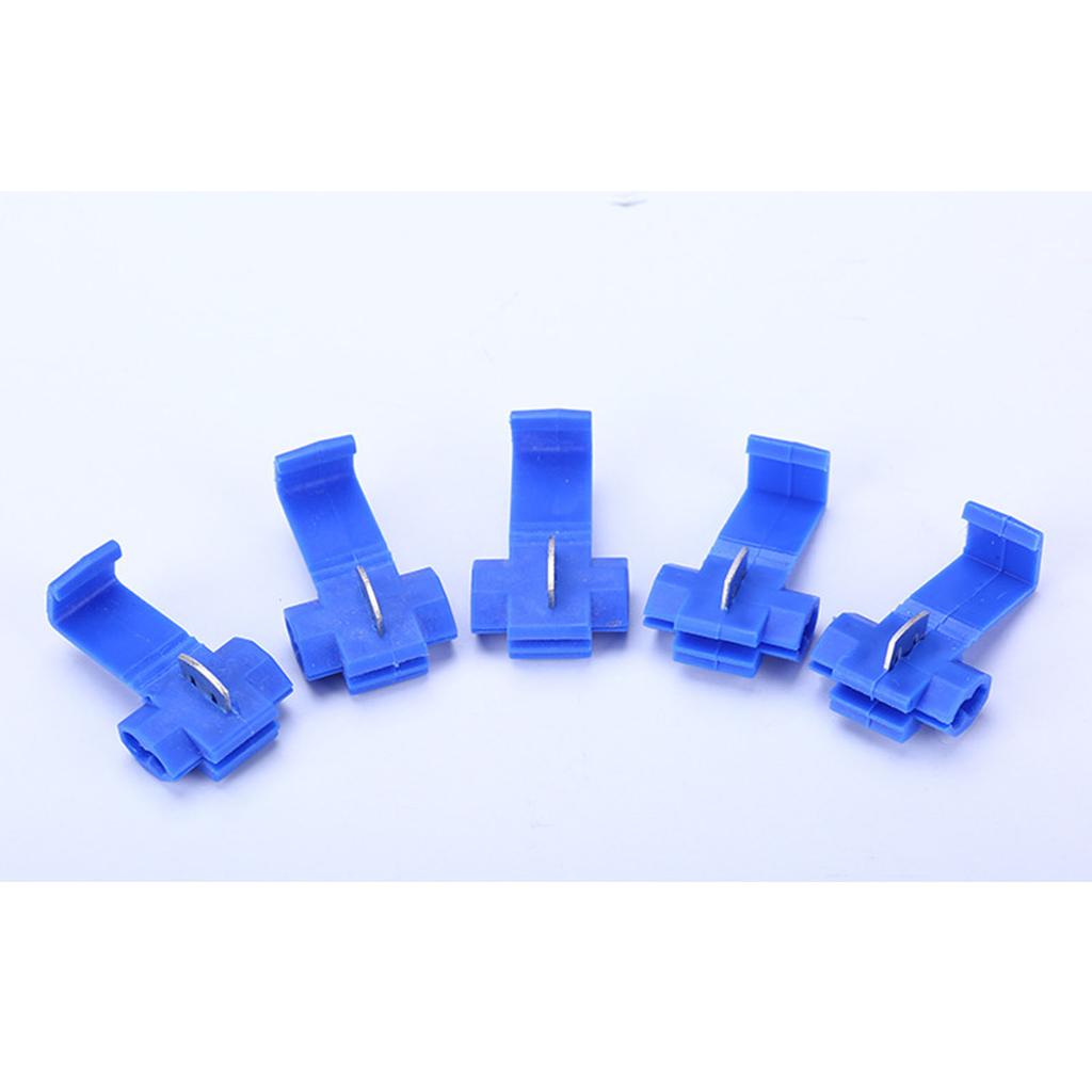 100 Stück Lötlose Schnellverbinder Schnappdrahtverbinder PP-Gehäuse Kupferzubehör für Verkabelung