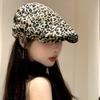 Women's Reverse-Wear Beret for Spring and Autumn, Japanese Retro Solid Color Striped Cap, Face-Slimming Versatile Painter's Newsboy Hat