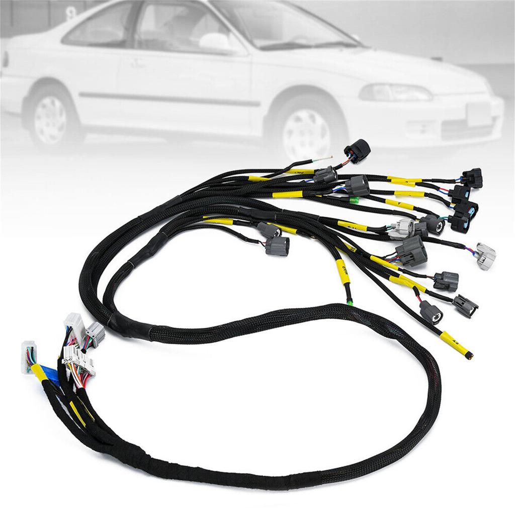 Tucked Engine Harness Compatible-For 92-00 Civic-Integra B16 B18 D16 AP03 CNCHOBD21 EK EG EM Engine Motor Wiring Harness