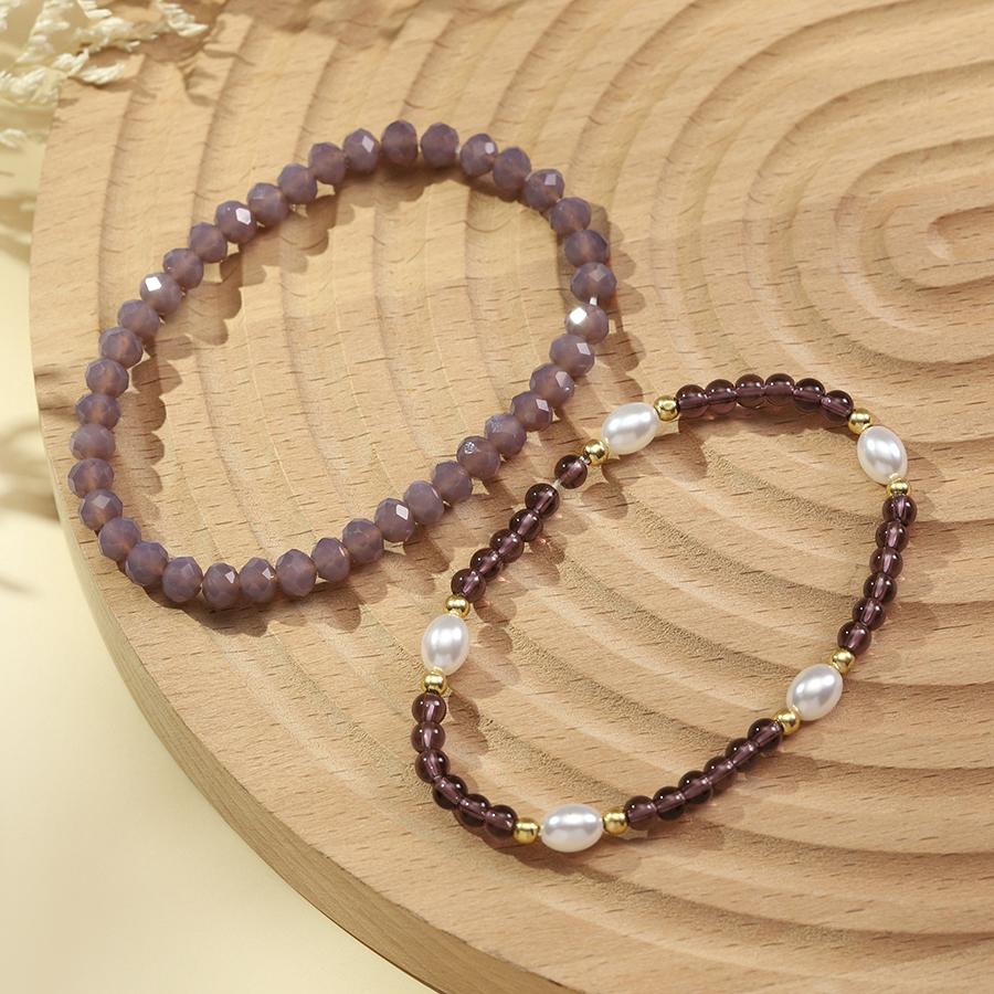 

New Women Bracelet Set High Quality Multi Sided Acrylic Braslet 3 Color Options Perfect Gift For Her Beach Vacation Accessories 17-18cm фиолетовый